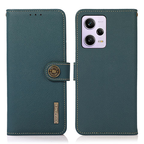 Funda de Cuero Cartera con Soporte Carcasa B02H para Xiaomi Redmi Note 12 Pro 5G Verde