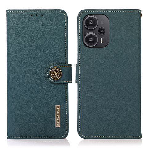 Funda de Cuero Cartera con Soporte Carcasa B02H para Xiaomi Redmi Note 12 Turbo 5G Verde