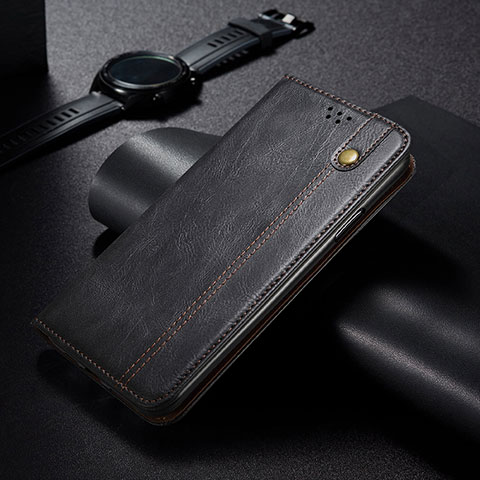 Funda de Cuero Cartera con Soporte Carcasa B02S para Xiaomi Poco M5S Negro