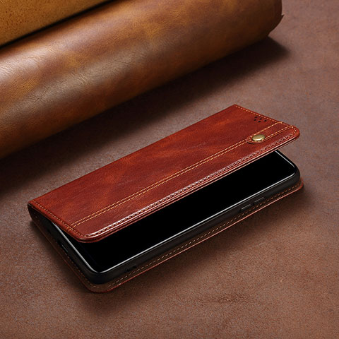 Funda de Cuero Cartera con Soporte Carcasa B02S para Xiaomi Redmi K60 5G Marron