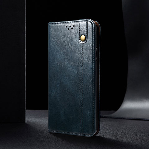 Funda de Cuero Cartera con Soporte Carcasa B02S para Xiaomi Redmi Note 9 4G Azul