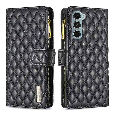 Funda de Cuero Cartera con Soporte Carcasa B03F para Motorola Moto Edge S30 5G Negro