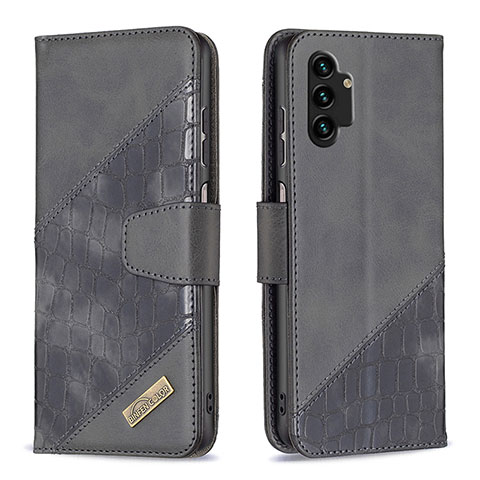 Funda de Cuero Cartera con Soporte Carcasa B03F para Samsung Galaxy A13 4G Negro