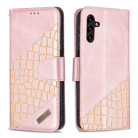 Funda de Cuero Cartera con Soporte Carcasa B03F para Samsung Galaxy A13 5G Oro Rosa