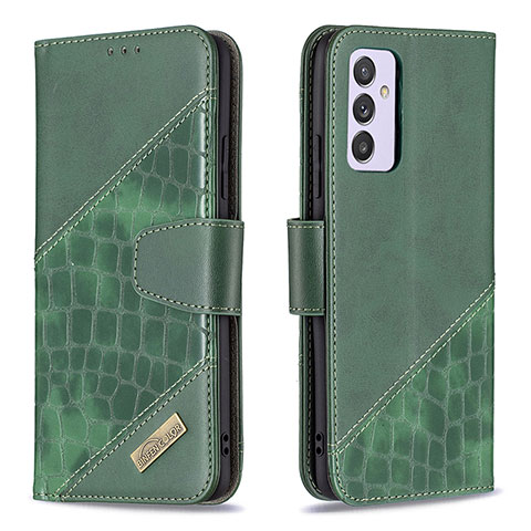 Funda de Cuero Cartera con Soporte Carcasa B03F para Samsung Galaxy A24 4G Verde