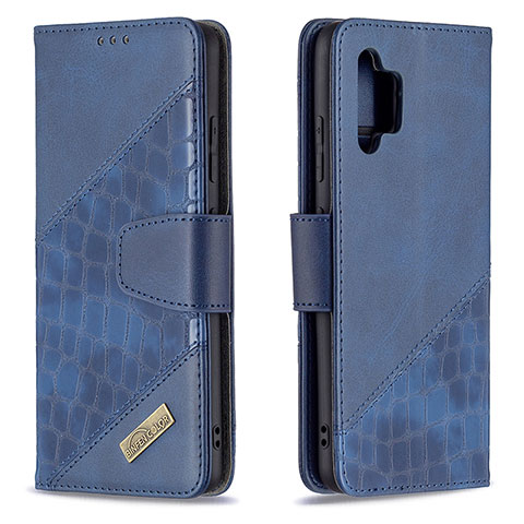 Funda de Cuero Cartera con Soporte Carcasa B03F para Samsung Galaxy A32 4G Azul