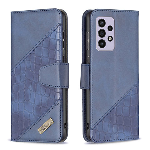 Funda de Cuero Cartera con Soporte Carcasa B03F para Samsung Galaxy A33 5G Azul