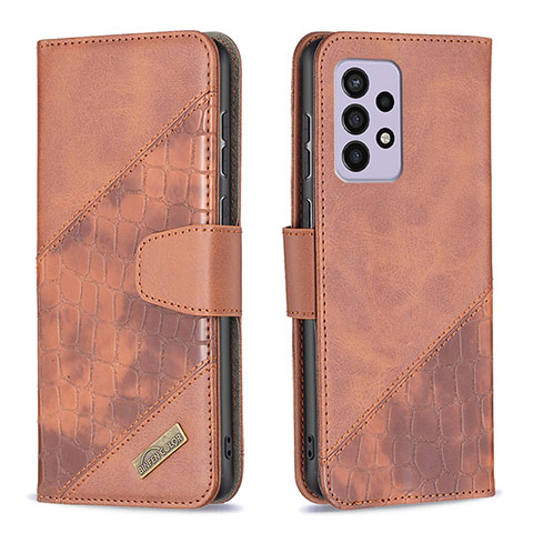 Funda de Cuero Cartera con Soporte Carcasa B03F para Samsung Galaxy A33 5G Marron