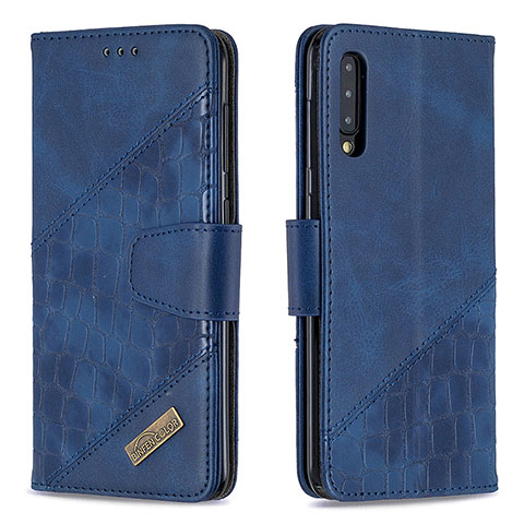 Funda de Cuero Cartera con Soporte Carcasa B03F para Samsung Galaxy A50 Azul