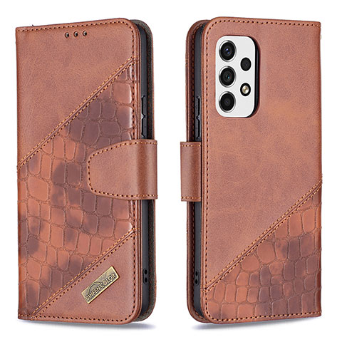 Funda de Cuero Cartera con Soporte Carcasa B03F para Samsung Galaxy A53 5G Marron