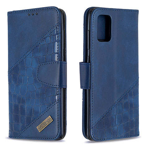 Funda de Cuero Cartera con Soporte Carcasa B03F para Samsung Galaxy A71 5G Azul