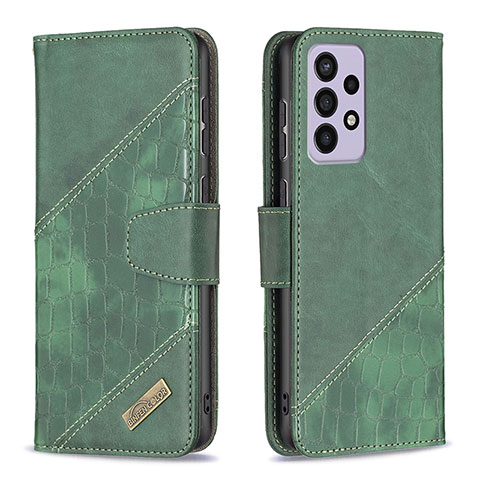 Funda de Cuero Cartera con Soporte Carcasa B03F para Samsung Galaxy A73 5G Verde