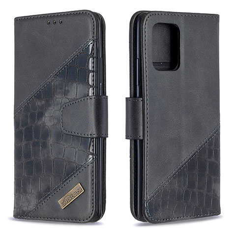 Funda de Cuero Cartera con Soporte Carcasa B03F para Samsung Galaxy M80S Negro