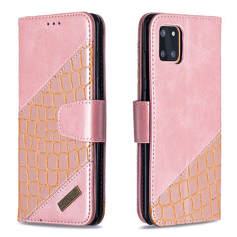 Funda de Cuero Cartera con Soporte Carcasa B03F para Samsung Galaxy Note 10 Lite Oro Rosa