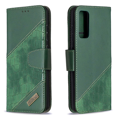 Funda de Cuero Cartera con Soporte Carcasa B03F para Samsung Galaxy S20 FE 5G Verde