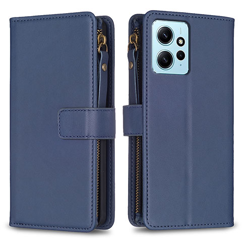 Funda de Cuero Cartera con Soporte Carcasa B03F para Xiaomi Redmi Note 12 4G Azul