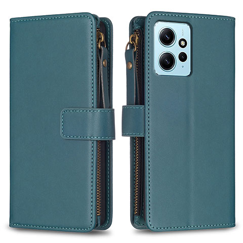 Funda de Cuero Cartera con Soporte Carcasa B03F para Xiaomi Redmi Note 12 4G Verde