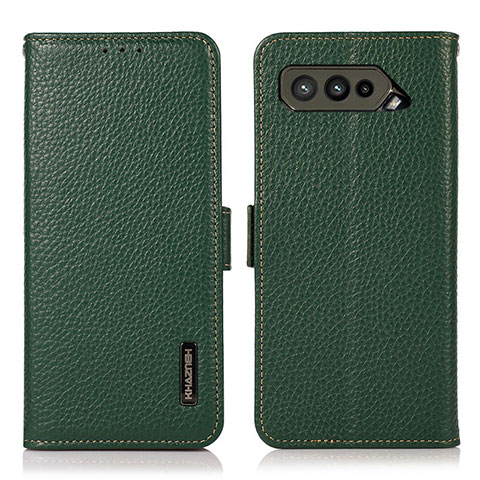 Funda de Cuero Cartera con Soporte Carcasa B03H para Asus ROG Phone 5 Pro Verde