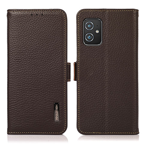 Funda de Cuero Cartera con Soporte Carcasa B03H para Asus ZenFone 8 Mini Marron