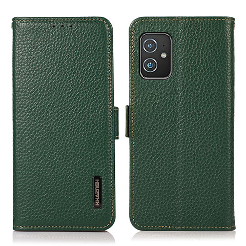 Funda de Cuero Cartera con Soporte Carcasa B03H para Asus Zenfone 8 ZS590KS Verde