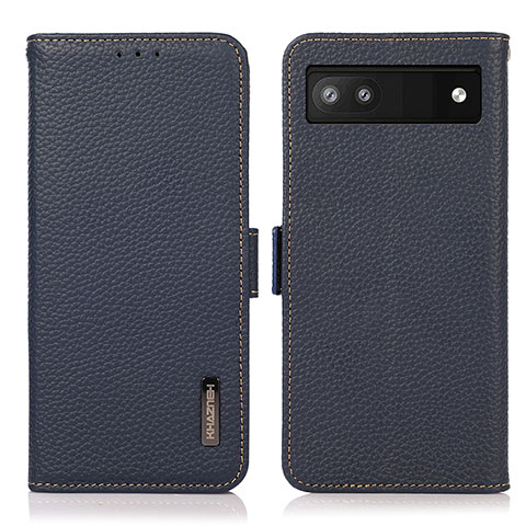 Funda de Cuero Cartera con Soporte Carcasa B03H para Google Pixel 6a 5G Azul