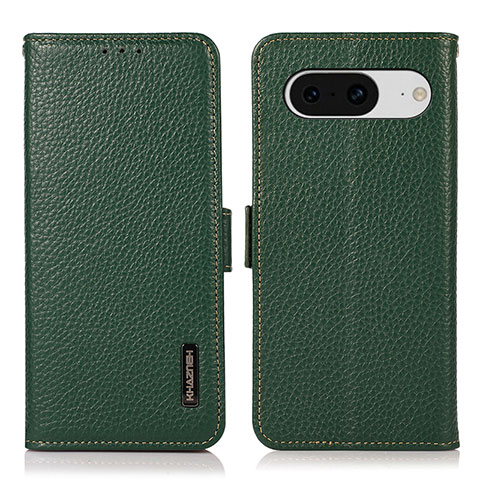 Funda de Cuero Cartera con Soporte Carcasa B03H para Google Pixel 8 5G Verde