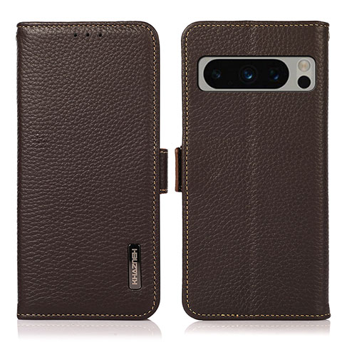 Funda de Cuero Cartera con Soporte Carcasa B03H para Google Pixel 8 Pro 5G Marron