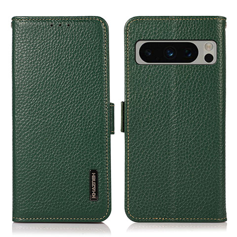 Funda de Cuero Cartera con Soporte Carcasa B03H para Google Pixel 8 Pro 5G Verde