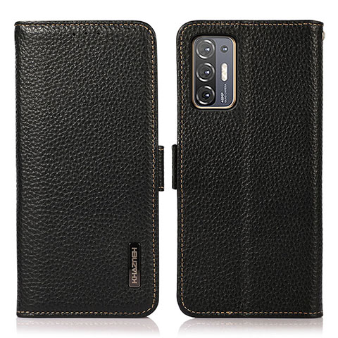 Funda de Cuero Cartera con Soporte Carcasa B03H para HTC Desire 21 Pro 5G Negro