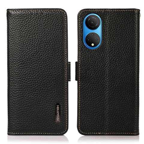 Funda de Cuero Cartera con Soporte Carcasa B03H para Huawei Honor X7 Negro