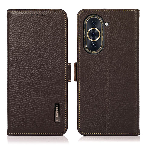 Funda de Cuero Cartera con Soporte Carcasa B03H para Huawei Nova 10 Marron