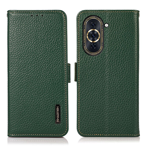 Funda de Cuero Cartera con Soporte Carcasa B03H para Huawei Nova 10 Pro Verde