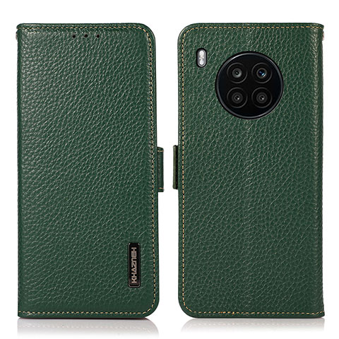 Funda de Cuero Cartera con Soporte Carcasa B03H para Huawei Nova 8i Verde