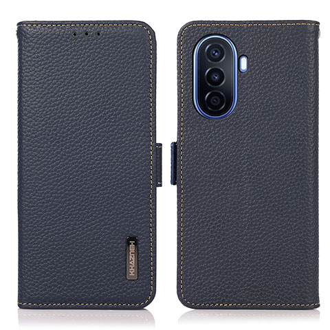 Funda de Cuero Cartera con Soporte Carcasa B03H para Huawei Nova Y70 Plus Azul