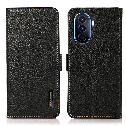 Funda de Cuero Cartera con Soporte Carcasa B03H para Huawei Nova Y70 Plus Negro