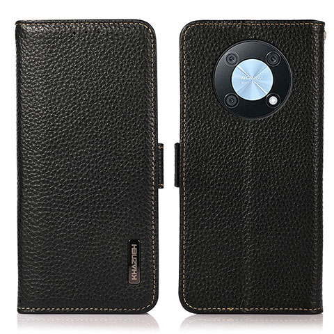 Funda de Cuero Cartera con Soporte Carcasa B03H para Huawei Nova Y90 Negro