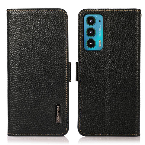 Funda de Cuero Cartera con Soporte Carcasa B03H para Motorola Moto Edge 20 5G Negro