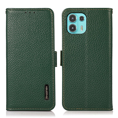 Funda de Cuero Cartera con Soporte Carcasa B03H para Motorola Moto Edge 20 Lite 5G Verde