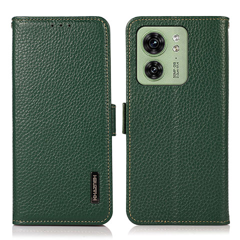 Funda de Cuero Cartera con Soporte Carcasa B03H para Motorola Moto Edge (2023) 5G Verde