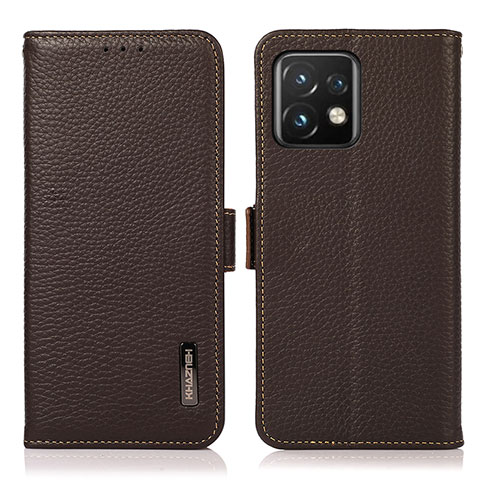 Funda de Cuero Cartera con Soporte Carcasa B03H para Motorola Moto Edge 40 Pro 5G Marron