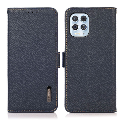 Funda de Cuero Cartera con Soporte Carcasa B03H para Motorola Moto Edge S 5G Azul