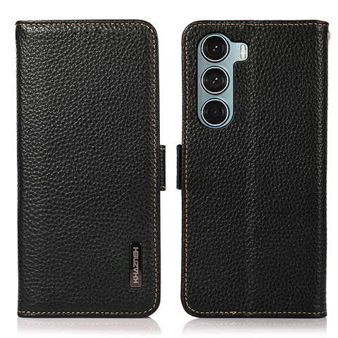 Funda de Cuero Cartera con Soporte Carcasa B03H para Motorola Moto Edge S30 5G Negro