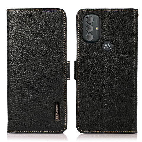 Funda de Cuero Cartera con Soporte Carcasa B03H para Motorola Moto G Play Gen 2 Negro