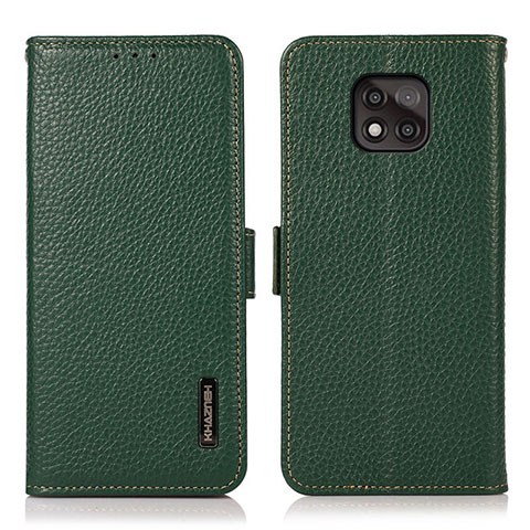 Funda de Cuero Cartera con Soporte Carcasa B03H para Motorola Moto G Power (2021) Verde