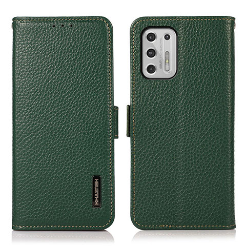 Funda de Cuero Cartera con Soporte Carcasa B03H para Motorola Moto G Stylus (2021) Verde