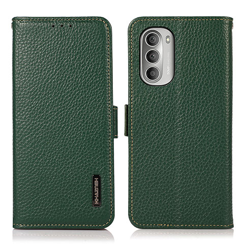 Funda de Cuero Cartera con Soporte Carcasa B03H para Motorola Moto G Stylus (2022) 5G Verde