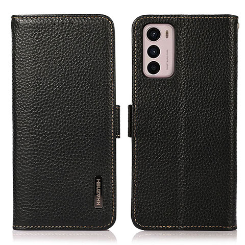 Funda de Cuero Cartera con Soporte Carcasa B03H para Motorola Moto G42 Negro