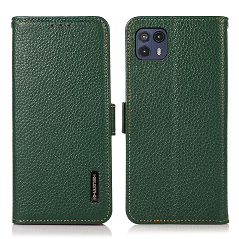 Funda de Cuero Cartera con Soporte Carcasa B03H para Motorola Moto G50 5G Verde