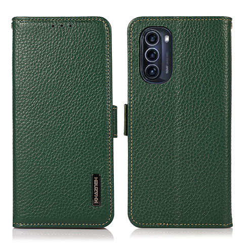 Funda de Cuero Cartera con Soporte Carcasa B03H para Motorola Moto G52j 5G Verde