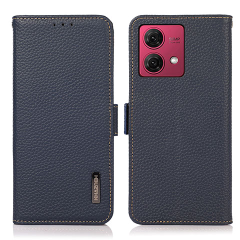 Funda de Cuero Cartera con Soporte Carcasa B03H para Motorola Moto G84 5G Azul